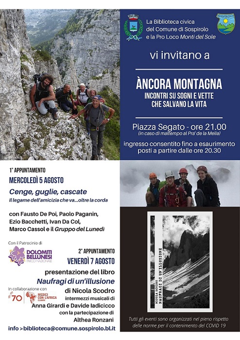 &agrave;NCORA MONTAGNA: INCONTRI SU SOGNI E VETTE CHE SALVANO LA VITA