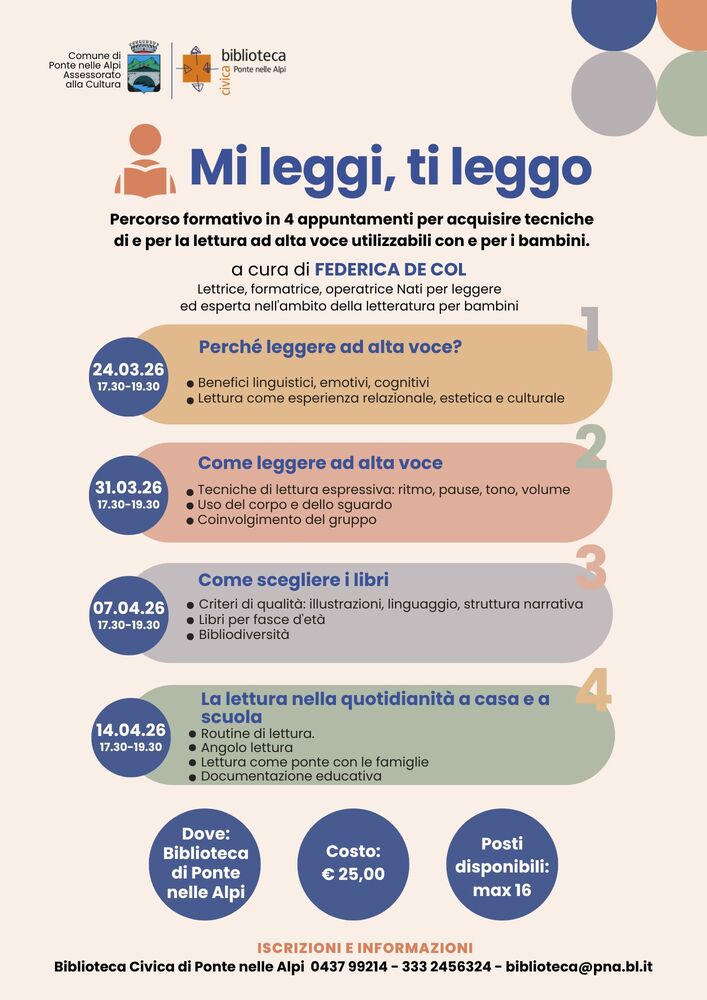 MI LEGGI, TI LEGGO. Corso di lettura ad alta voce