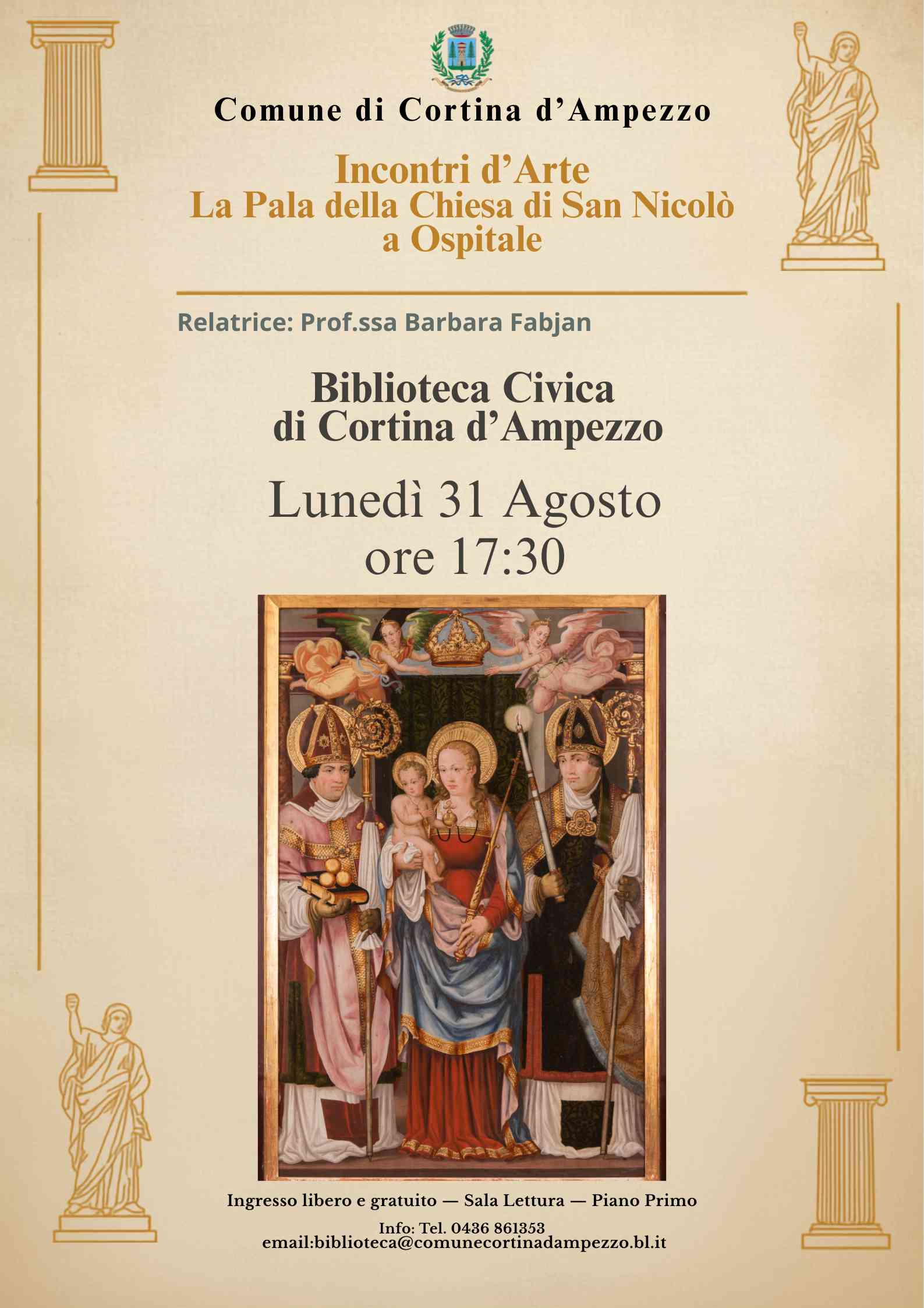 Evento culturale dedicato alla Pala della Chiesa di San Nicol&ograve; a Ospitale
