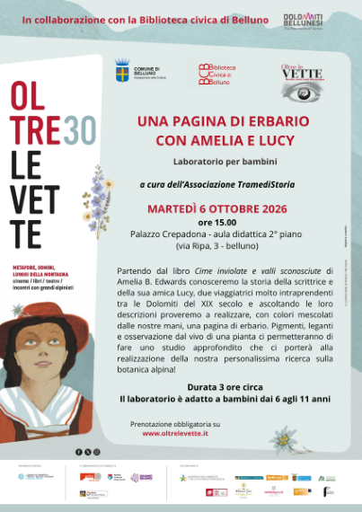 Una pagina di erbario con Amelia e Lucy